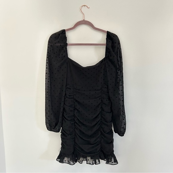 Lovers and Friends Arielle Polka Dot Mini Dress in Black - Picture 5 of 6